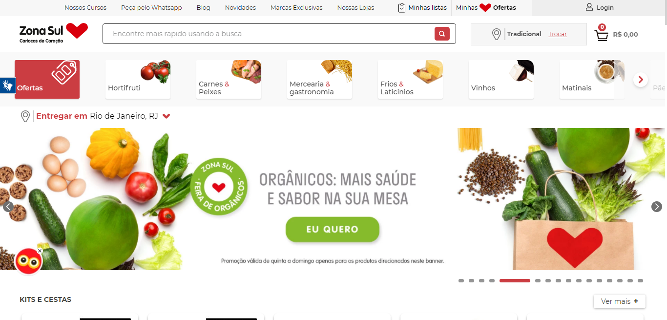 Imagem do E-commerce Zona Sul Supermercados